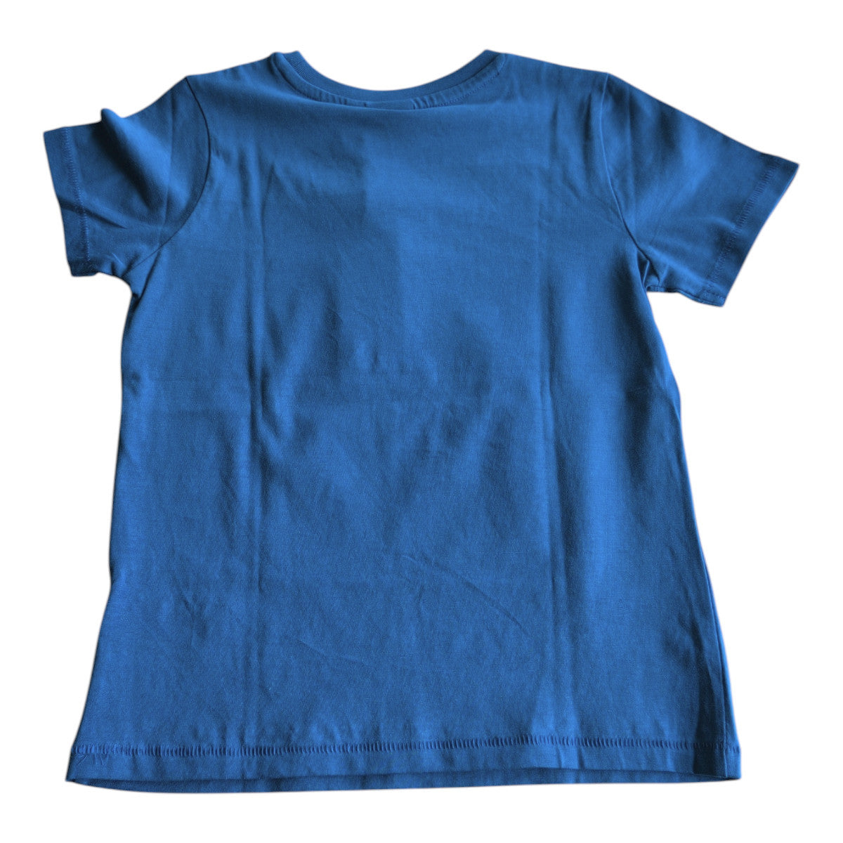 Pierrot Outlet blauw katoenen T-shirt met korte mouwen en opdruk "EVERY DAY ACTIVE RECHARGE" en fietswiel.
