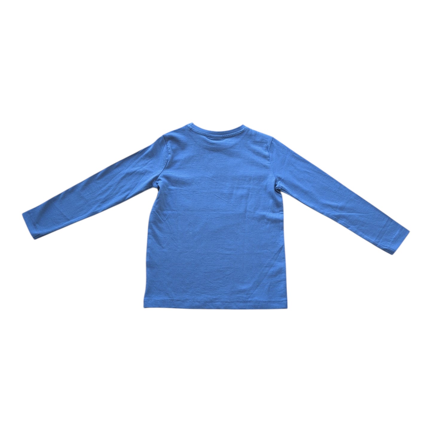 Pierrot Outlet blauw katoenen T-shirt met lange mouwen en grafische print voor jongens.