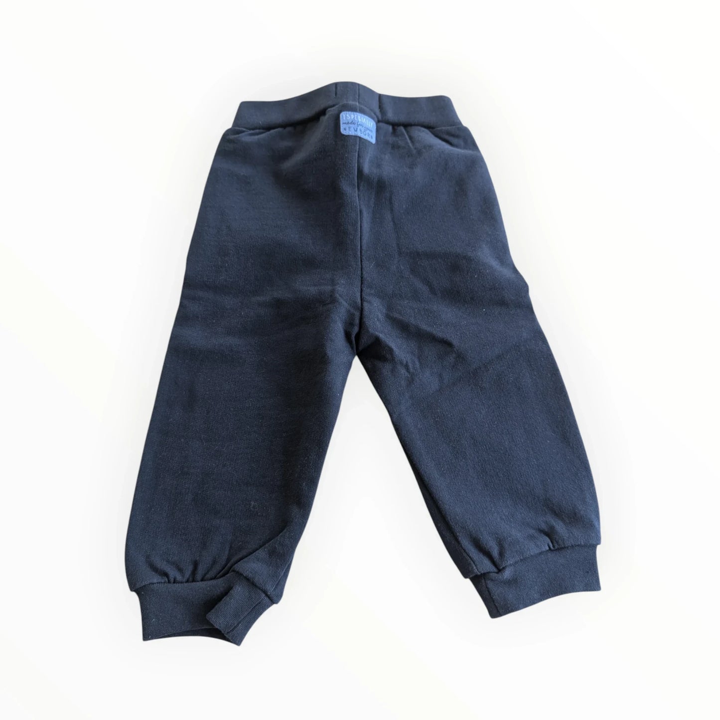 Pierrot Outlet donkerblauwe joggingbroek voor kinderen van katoen met elastische tailleband en manchetten.
