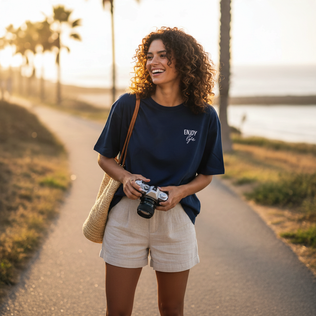 Oversized T-shirt met tekst (Sofie Schnoor)