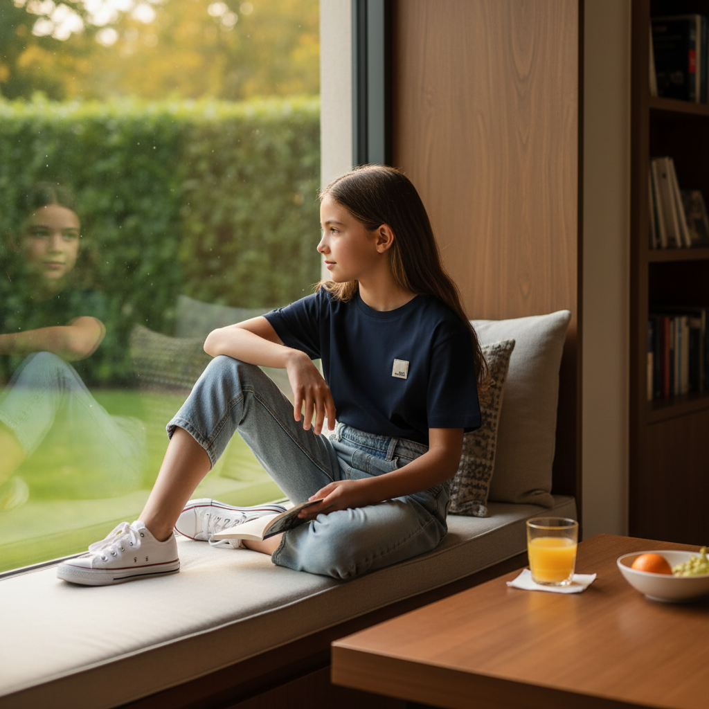 Donkerblauw t-shirt  (Sofie Schnoor)