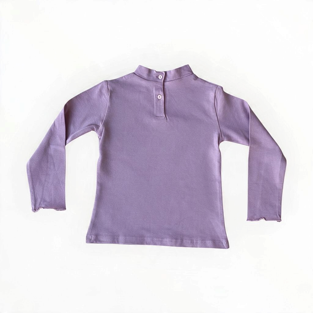 Lila shirt met lange mouwen en strikdetail voor meisjes
