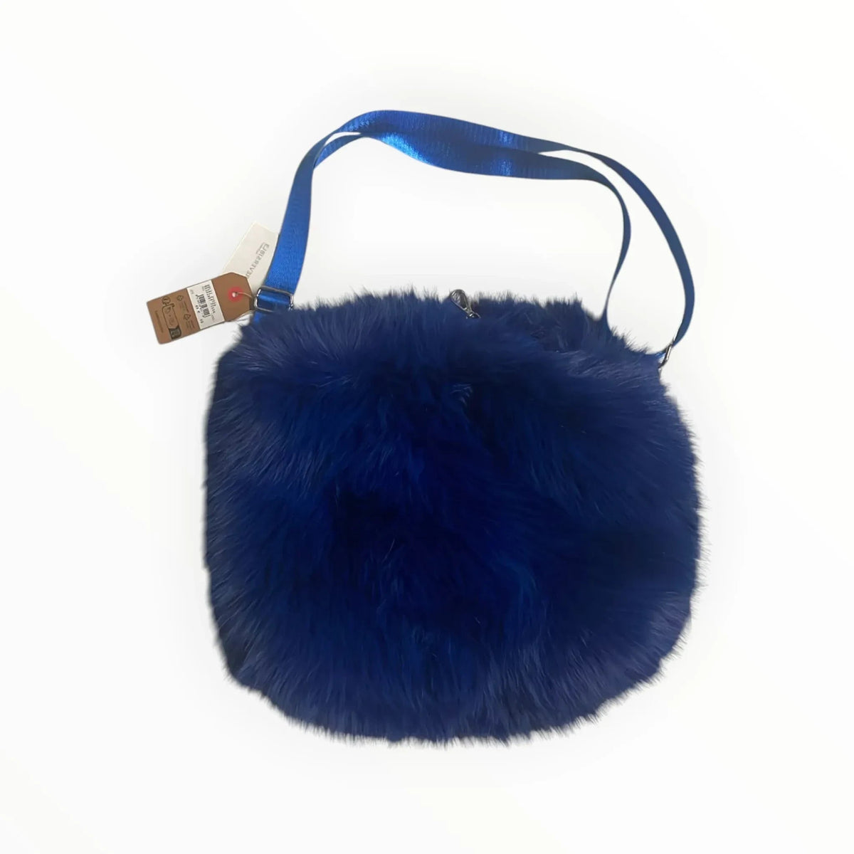 Pierrot Outlet Bellerose schoudertas in felblauw imitatiebont met een sportieve schouderband en zachte textuur.