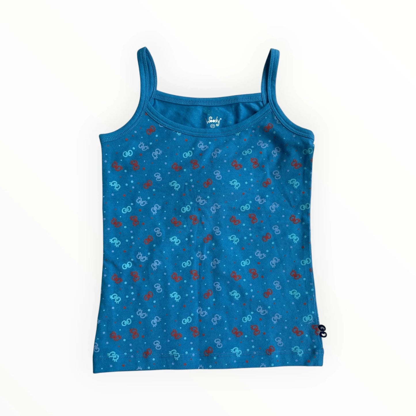 Pierrot Outlet blauw hemdje met vlinderprint en stippen voor kinderen, gemaakt van zachte stof.