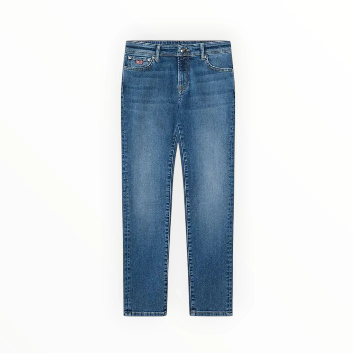 Klassieke blauwe denim jeans van Pierrot Outlet voor jongens met een comfortabele pasvorm en subtiele wassing.