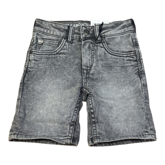 Pierrot Outlet Garcia Jeans jongens shorts in grijze denim met slim fit pasvorm en klassieke zakken.