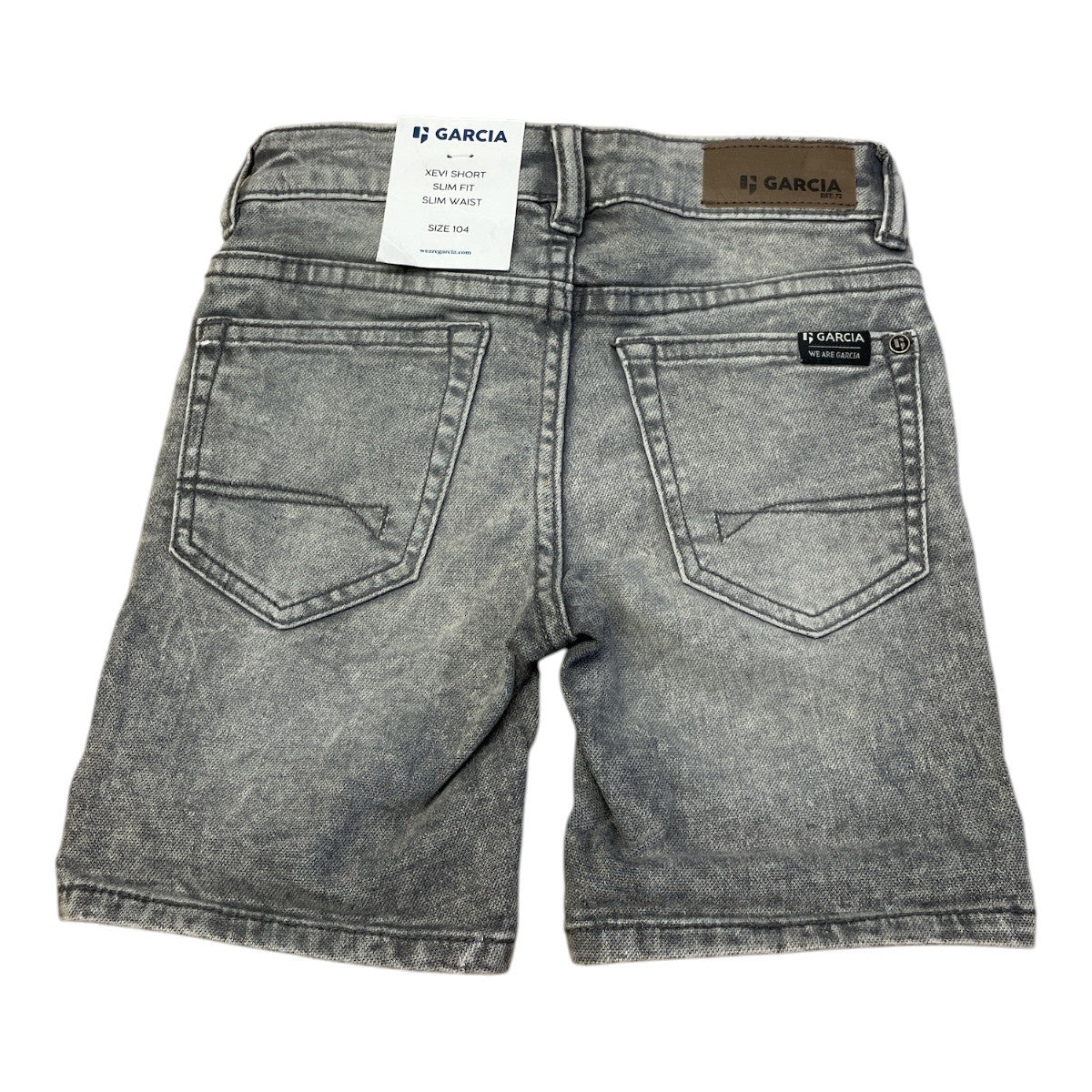 Pierrot Outlet Garcia Jeans Korte Broek, grijze denim shorts voor jongens, slim fit, maat 104