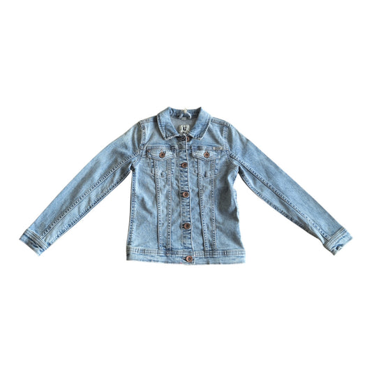 Pierrot Outlet Garcia spijkerjas voor meisjes in lichte wassing. Klassieke denim jas met knoopsluiting en zakken.