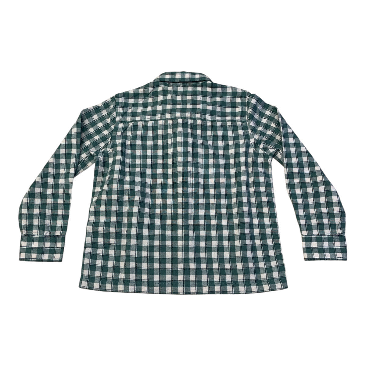Pierrot Outlet geruit overhemd met lange mouwen in groen en wit. Klassiek ruitpatroon, comfortabele stof.