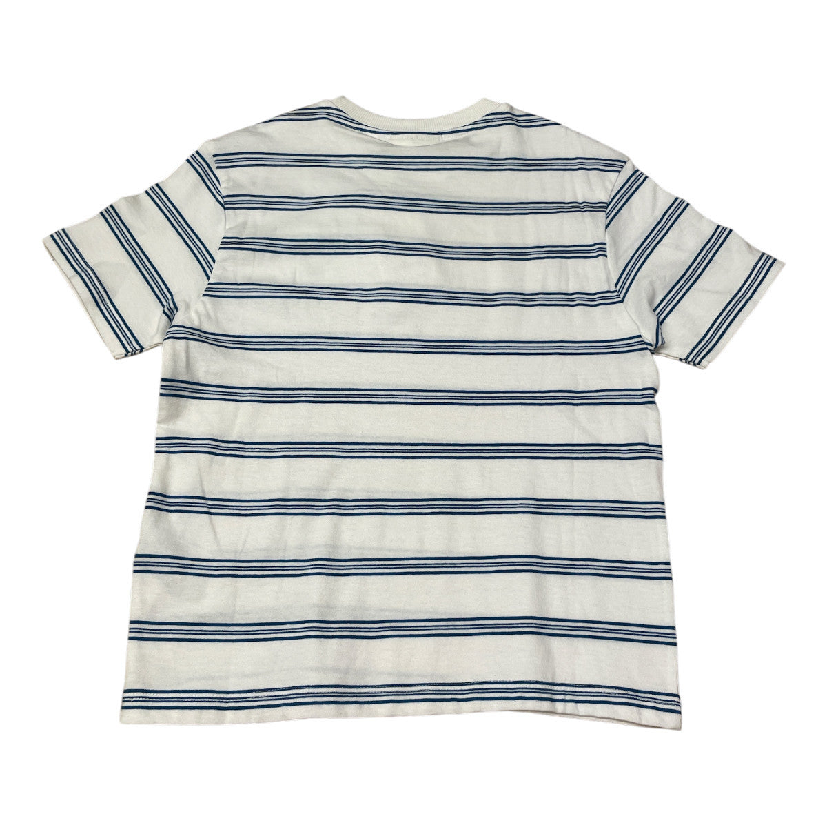 Pierrot Outlet gestreepte katoenen T-shirt met korte mouwen in wit en marineblauw