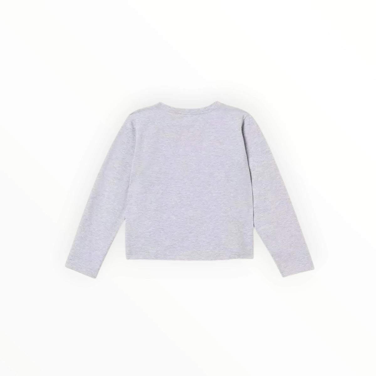 Pierrot Outlet grijs TWINSET meisjes T-shirt met lange mouwen, achterkant zichtbaar