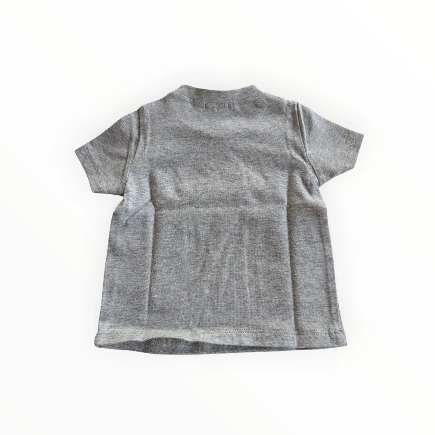 Pierrot Outlet grijze katoenen baby T-shirt met korte mouwen en VW bus opdruk