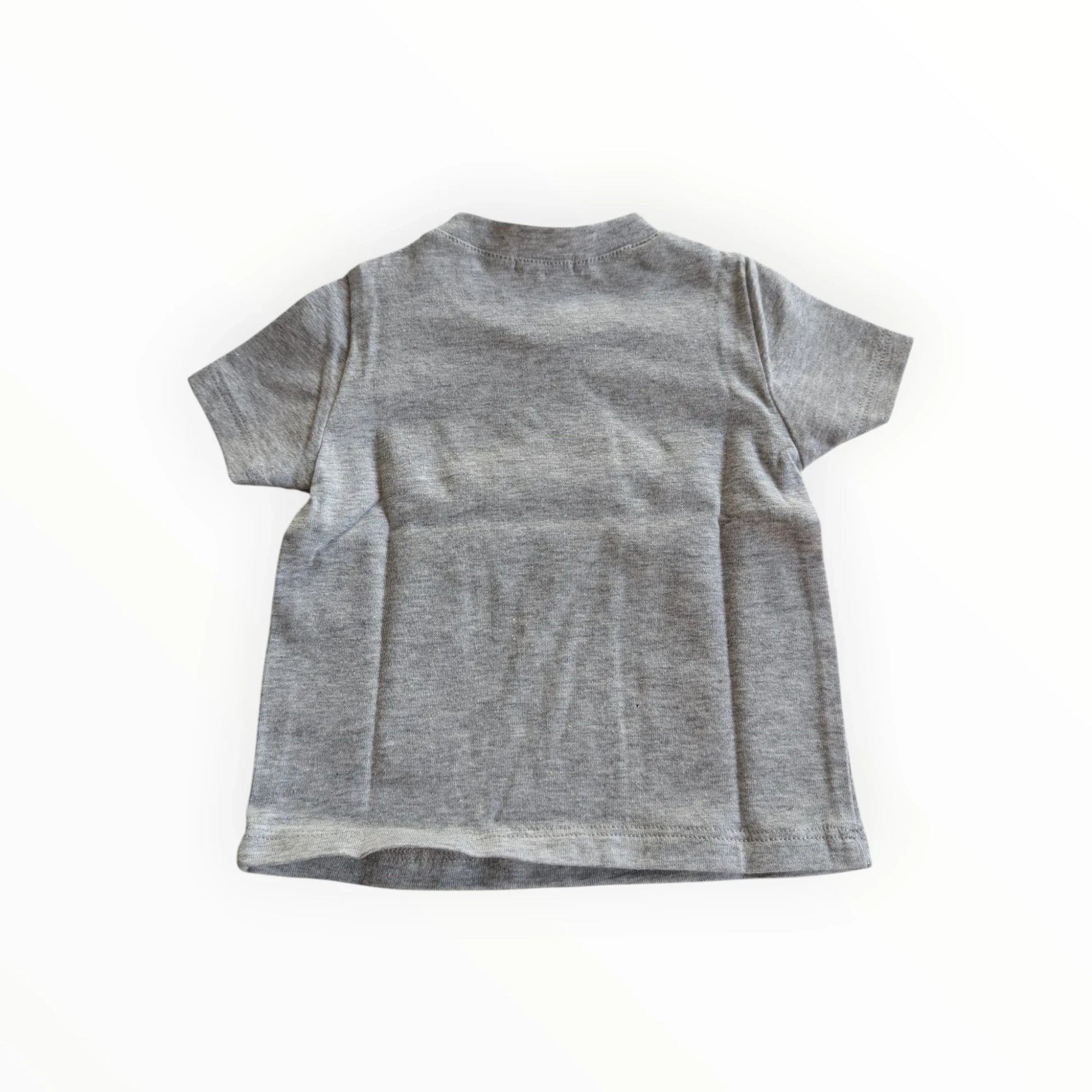 Pierrot Outlet grijze katoenen baby T-shirt met korte mouwen en VW bus opdruk