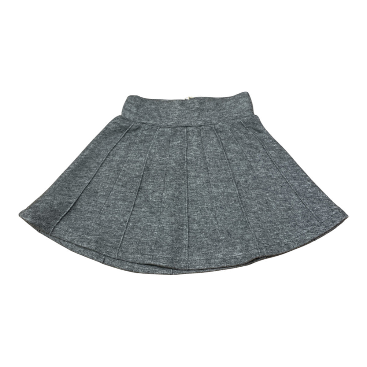 Pierrot Outlet grijze gebreide plooirok voor dames, comfortabel en stijlvol.