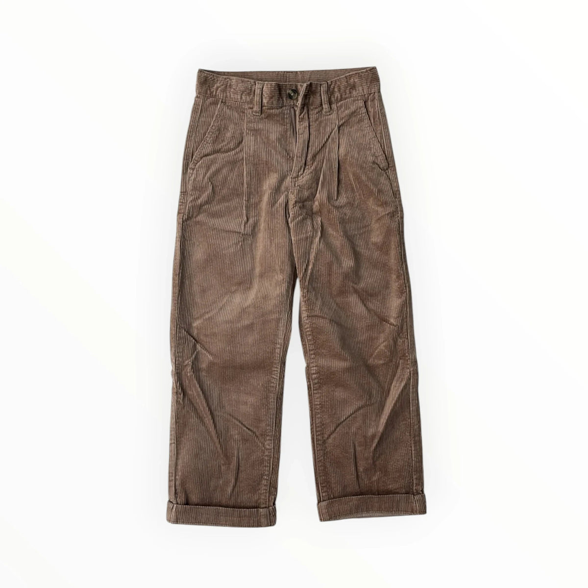Pierrot Outlet Hackett bruine corduroy broek met omgeslagen pijpen en klassieke pasvorm