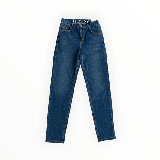 Pierrot Outlet HOUND blauwe jeans met hoge taille en klassieke pasvorm voor een stijlvolle, comfortabele look.