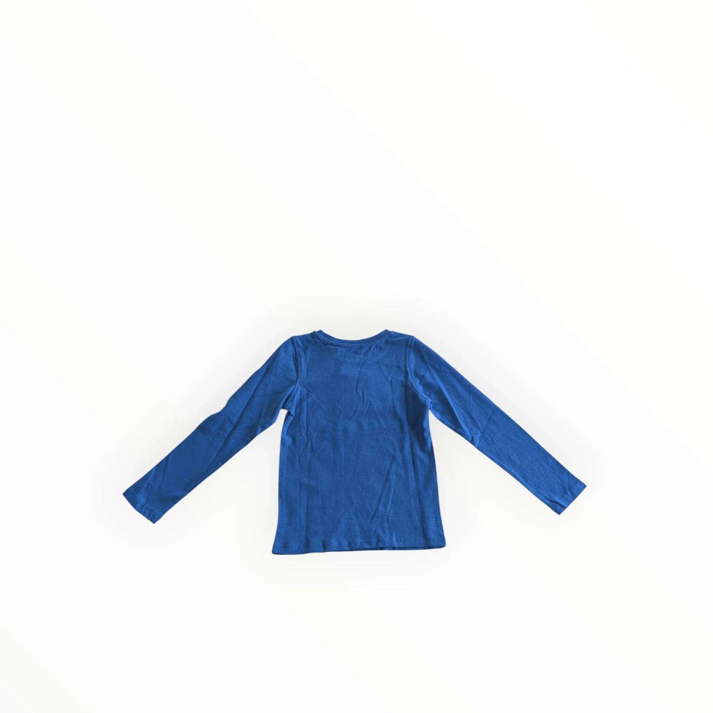 Pierrot Outlet blauw katoenen longsleeve t-shirt met grafische print voor jongens, ronde hals.