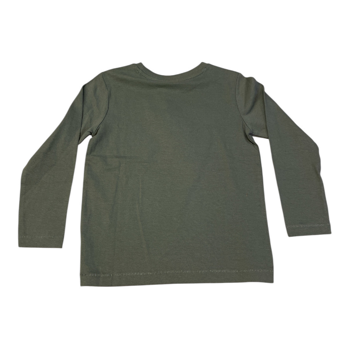 Pierrot Outlet jongens longsleeve olijfgroen katoen met "HAVE a NICE DAY" print