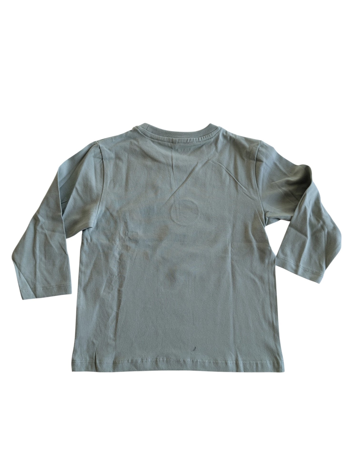 Pierrot Outlet lichtgroen katoenen longsleeve T-shirt voor jongens met voetbalprint en tekst COOL SOCCER.