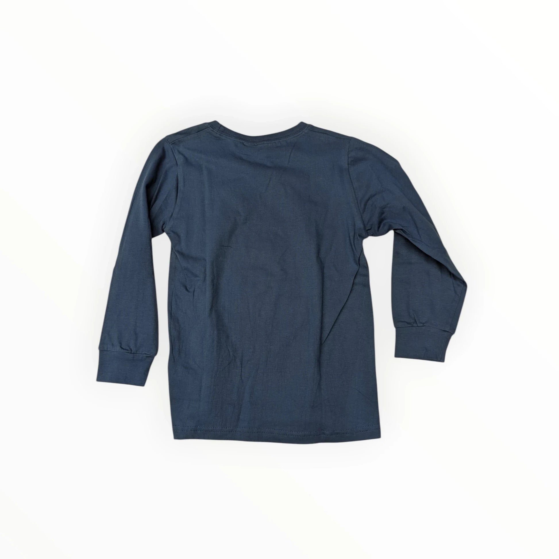 Pierrot Outlet donkerblauwe katoenen pyjamabroek met gele onderzeeërs en tekst 'Y is for YELLOW'.