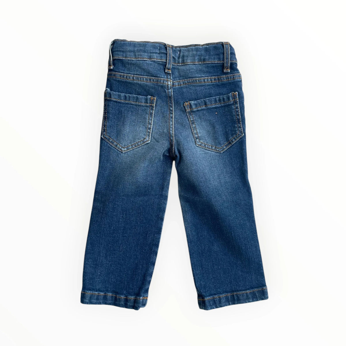 Pierrot Outlet kinderjeans in mediumblauwe denim met achterzakken en stevige stiksels voor dagelijks comfort