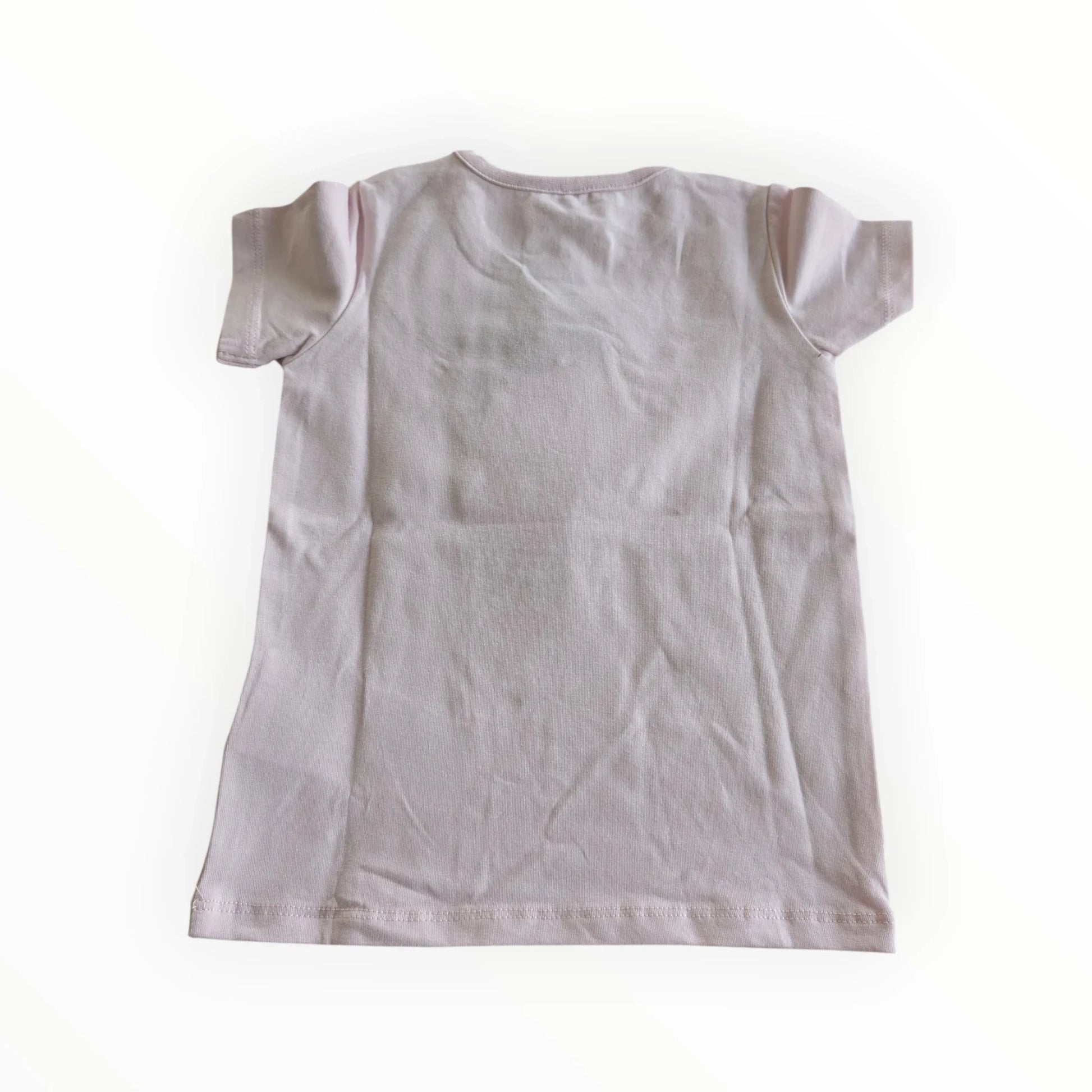 Pierrot Outlet lichtroze katoenen T-shirt met korte mouwen en citroenprint met strikjes
