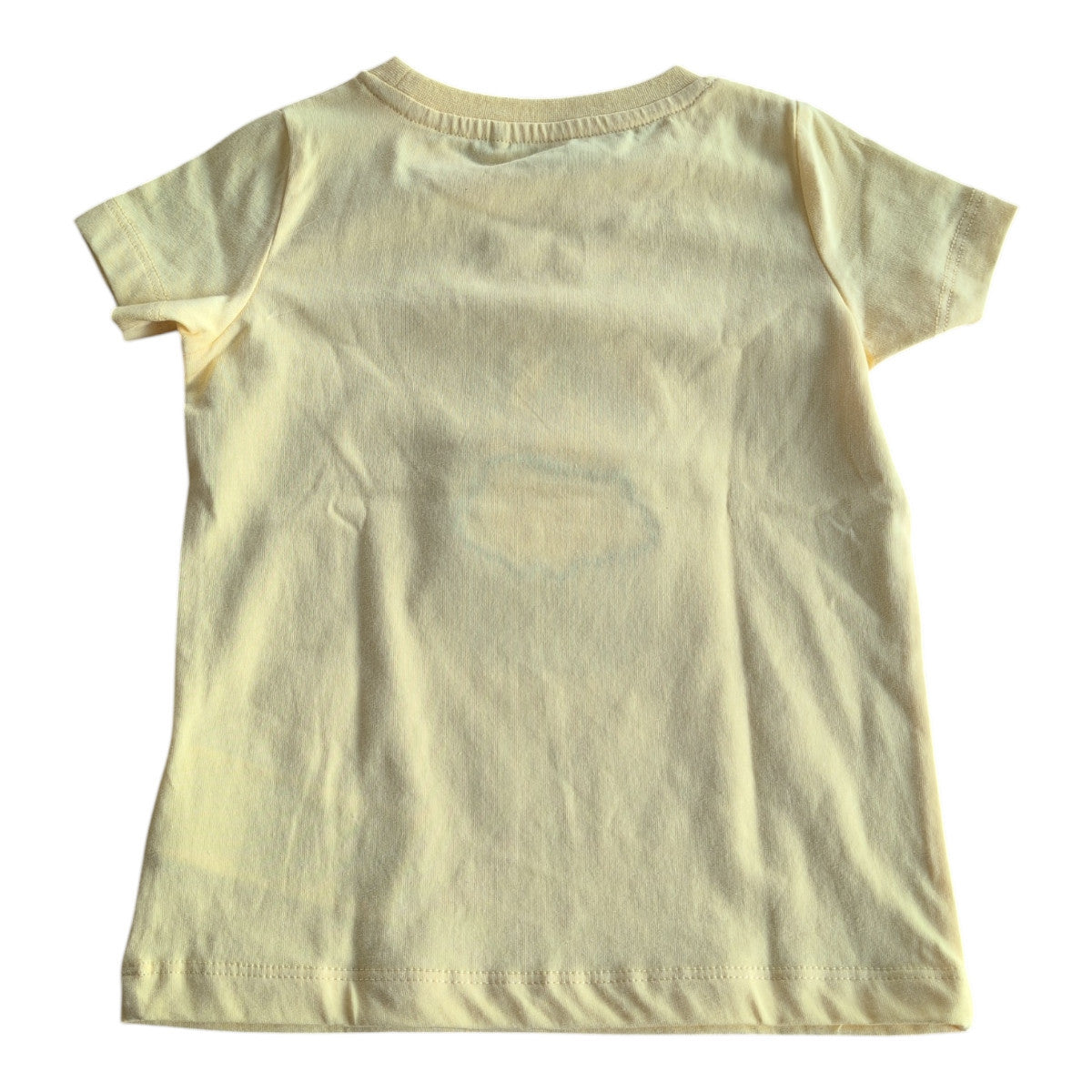 Pierrot Outlet meisjes T-shirt met cupcake print, geel katoen, korte mouwen, ronde hals.