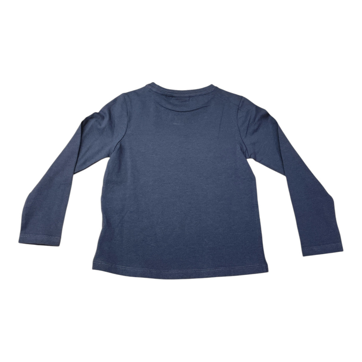 Pierrot Outlet navyblauw katoenen T-shirt met lange mouwen en 'MYSTICAL DREAMLAND' print voor kinderen.
