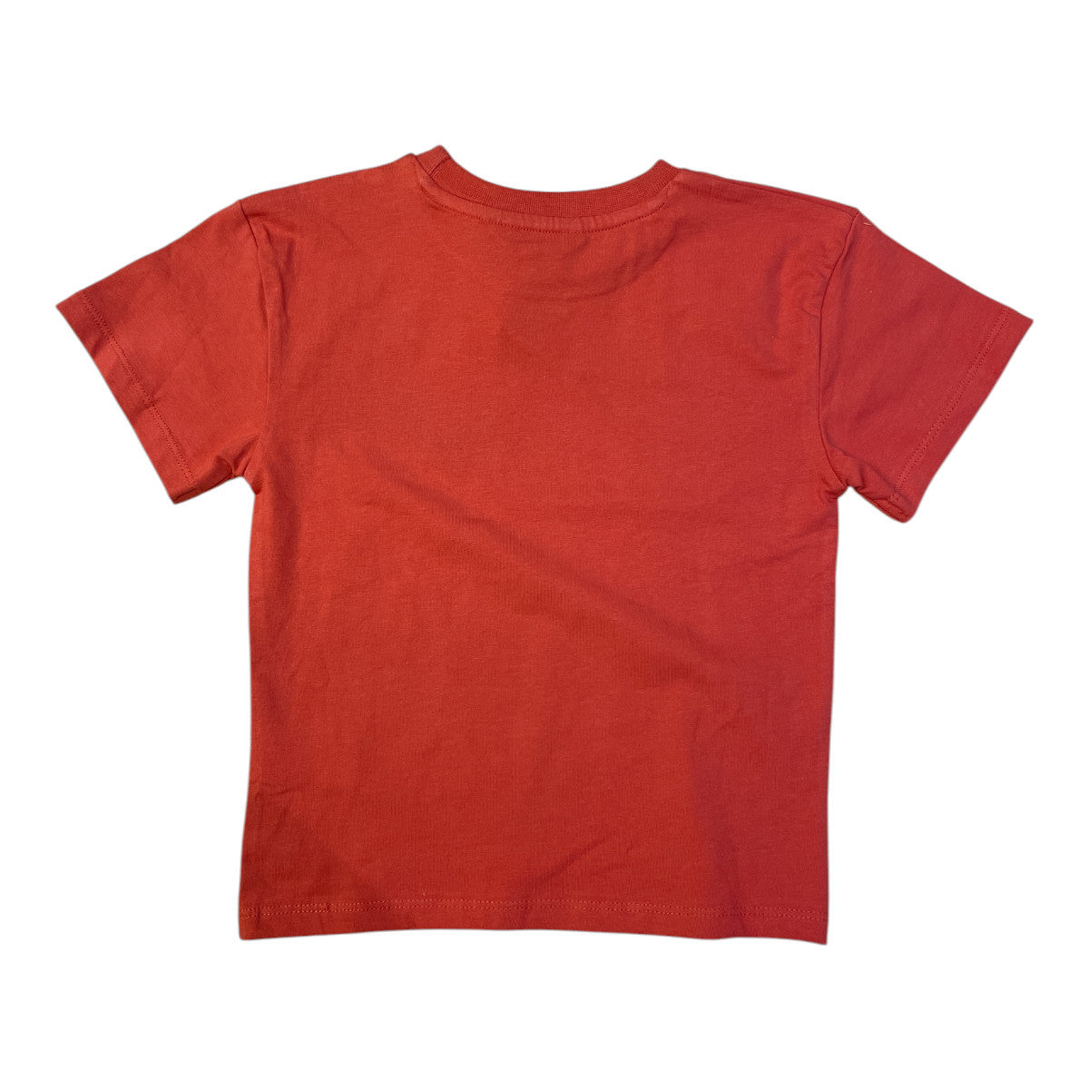Pierrot Outlet oranje katoenen T-shirt voor jongens met ronde hals, korte mouwen en grafische print.