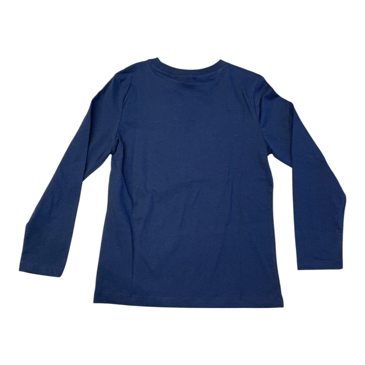 Pierrot Outlet marineblauw katoenen T-shirt met lange mouwen en grafische opdruk 'SOUTHERN HIGHLANDS' en bergmotief.
