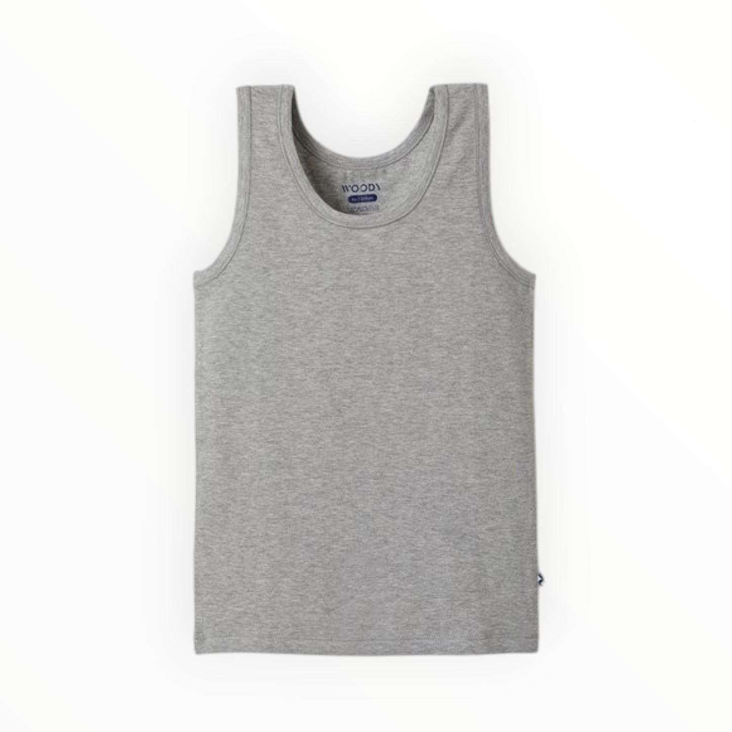 Pierrot Outlet WOODY Basic Tanktop Heren grijs katoen, ideaal als ondergoed of casual top.