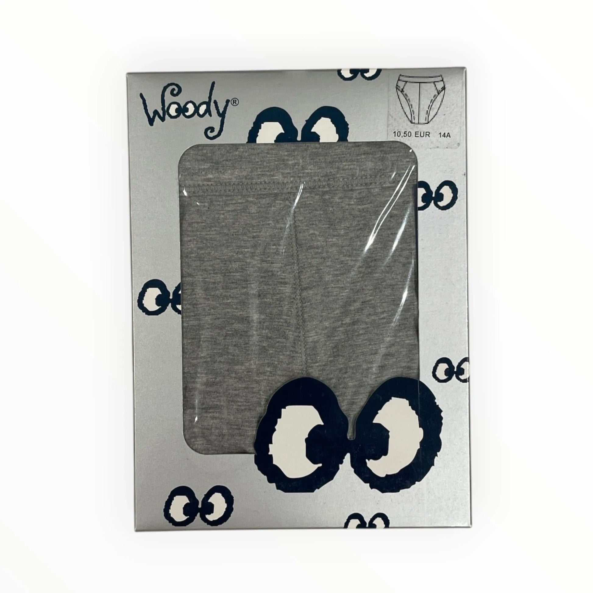Pierrot Outlet Woody jongens boxershorts in grijs, gemaakt van zachte stof met elastische tailleband.