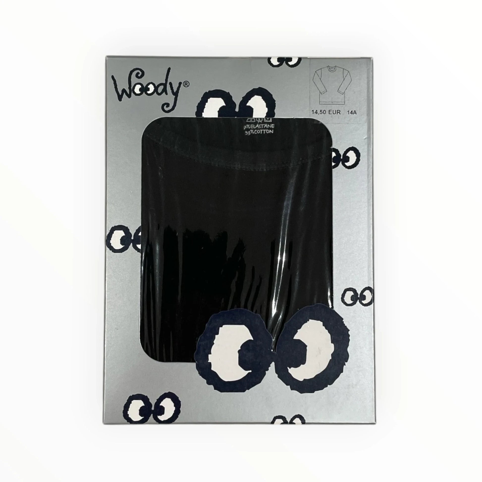 Pierrot Outlet Woody zwart katoen-elastaan T-shirt met lange mouwen voor kinderen