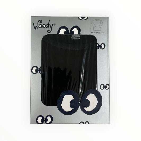 Pierrot Outlet Woody zwart katoen-elastaan T-shirt met lange mouwen voor kinderen
