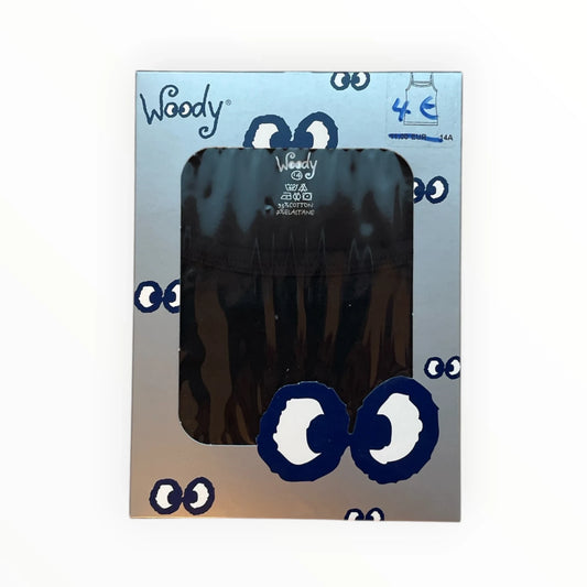 Pierrot Outlet Woody kinder tanktop van zwart katoen en elastaan, 95% katoen, 5% elastaan. Comfortabel en ademend.