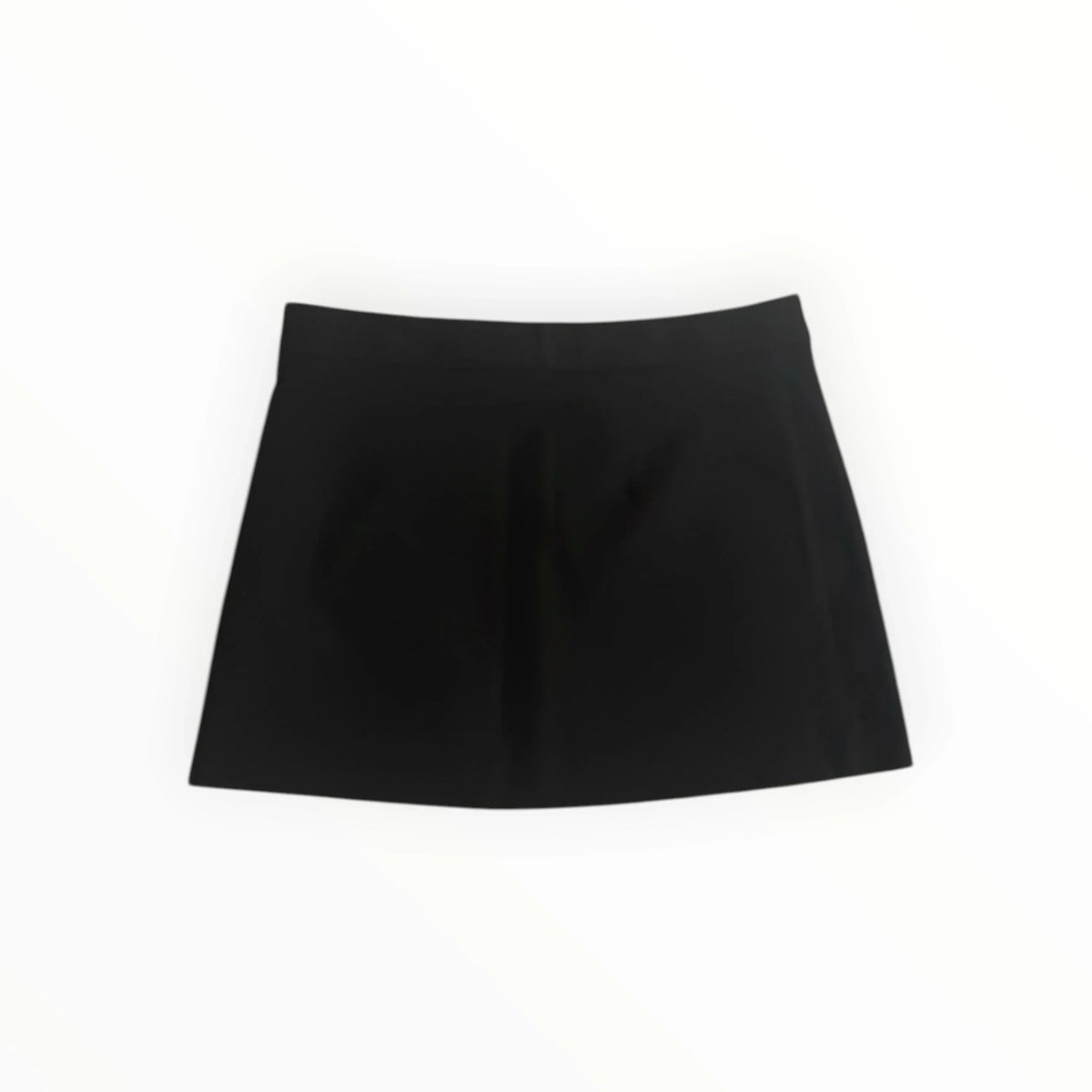 Pierrot Outlet zwarte korte geplooide rok met ritssluiting aan de zijkant voor een elegante en moderne uitstraling.
